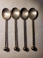 Vintage Zilveren Theelepels - Set van 4, Ophalen of Verzenden