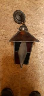 Ganglamp glas in lood, Huis en Inrichting, Lampen | Plafondlampen, Ophalen of Verzenden, Gebruikt, Glas