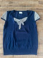 Blauwe dames spencer met gestreept kraagje met strik maat L, Kleding | Dames, Truien en Vesten, Blauw, Maat 42/44 (L), Ophalen of Verzenden