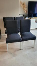 4 grijze eetkamerstoelen Ikea Bergmund | Henriksdal, Huis en Inrichting, Ophalen, Hout, Zo goed als nieuw, Vier