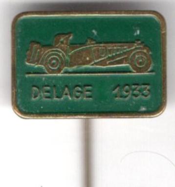 Delage 1933 groen op koper auto speldje ( A_225 ) beschikbaar voor biedingen