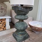 Zware balusterlamp, tafellamp, Ophalen of Verzenden, Minder dan 50 cm, Hout, Landelijk