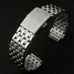 Stalen horloge band bandje gesp flip lock 18mm 20mm 22mm, Verzenden, Nieuw