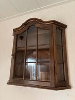Houten wandkastje met glazen deur, Huis en Inrichting, Ophalen, Gebruikt, 50 tot 100 cm, Minder dan 25 cm