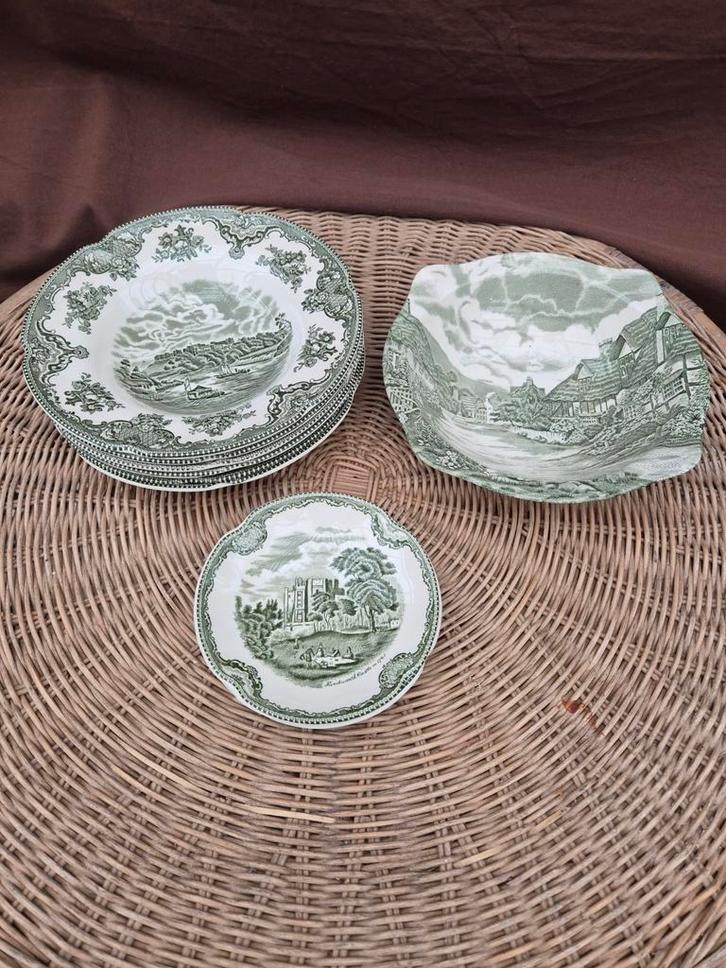 Divers Groen Johnson brothers, Antiek en Kunst, Antiek | Servies los, Ophalen