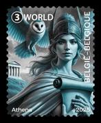 Belgie 2025 Athena Mythologie Crypto - NFT kleur Blauw, Verzenden, Zonder stempel, Postfris, Postfris