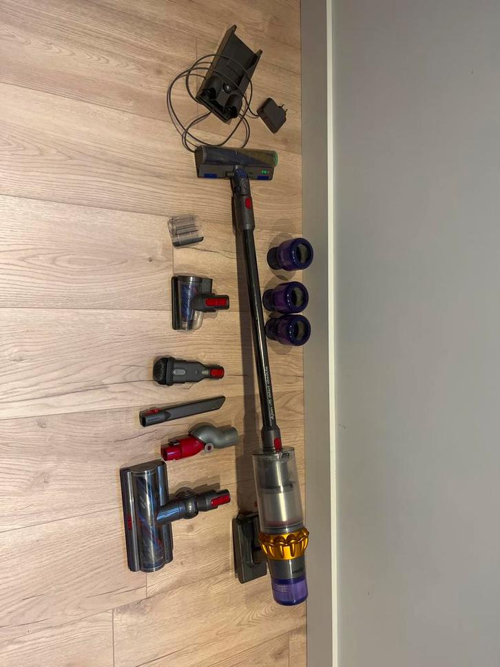 Dyson V15 Detect Absolute -, Witgoed en Apparatuur, Stofzuigers, Gebruikt, Stofzuiger, Reservoir, Ophalen of Verzenden