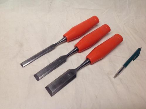 Mooie set van 3 beitels Nooitgedagt 12,18,26mm, Antiek en Kunst, Antiek | Gereedschap en Instrumenten, Ophalen of Verzenden