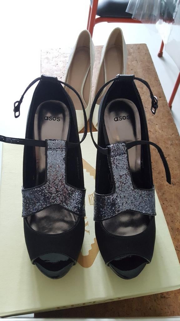 Asos hakken, Zwart, Ophalen of Verzenden, Asos, Gedragen