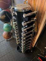 LifeMaxx Chromen Dumbbellset 1-10kg met Toren, Sport en Fitness, Ophalen of Verzenden, Gebruikt, Armen, Dumbbell