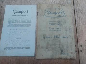 Originele Onderhoudshandleiding voor de Peugeot 201  beschikbaar voor biedingen