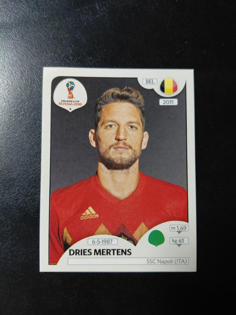 Dries mertens (belgie) topps panini wk 2018, Ophalen of Verzenden, Nieuw, Buitenlandse clubs, Poster, Plaatje of Sticker