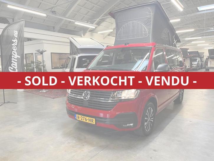 Volkswagen T6.1 California Coast 150PK, Caravans en Kamperen, Campers, Bedrijf, tot en met 4, Buscamper of Camperbus, Volkswagen