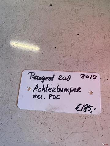 Peugeot 208 2015  Achterbumper incl. pdc  beschikbaar voor biedingen