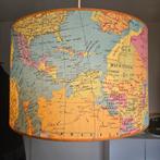 Wereldkaart Lampenkap, Ophalen, Gebruikt, Bruin, 25 tot 50 cm