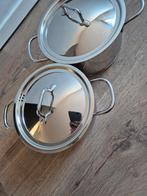 RVS Pannen Set - Inductie Geschikt, Huis en Inrichting, Keuken | Potten en Pannen, Kookpan of Snelkookpan, Gebruikt, Inductieplaat