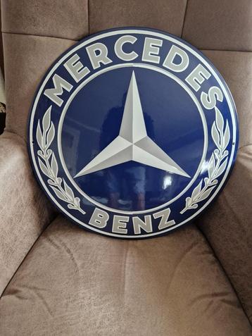 Emaille Mercedes Benz 50cm  reclame bord mooie reproductie. beschikbaar voor biedingen