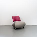 1x Leolux Pallone Fauteuil Donker-/Lichtgrijs/Roze - Chroom