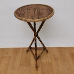 Vintage Bamboe Bijzettafeltje Plantentafeltje tafel, Ophalen of Verzenden