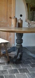 Ronde eettafel 120x75h., Ophalen, Gebruikt, Landelijk, 100 tot 150 cm