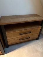 Lamulux Old Teak Tweeladenkastje soft-close L110x Br45x H80., Ophalen, Overige materialen, Minder dan 50 cm, 1 of 2 laden