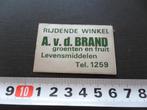 sticker SRV rijdende winkel a vd brand groenten fruit, Ophalen, Zo goed als nieuw