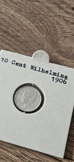 Zilveren 10 cent 1906 wilhelmina Topkwaliteit zie foto's, Postzegels en Munten, Munten | Nederland, Zilver, Ophalen of Verzenden