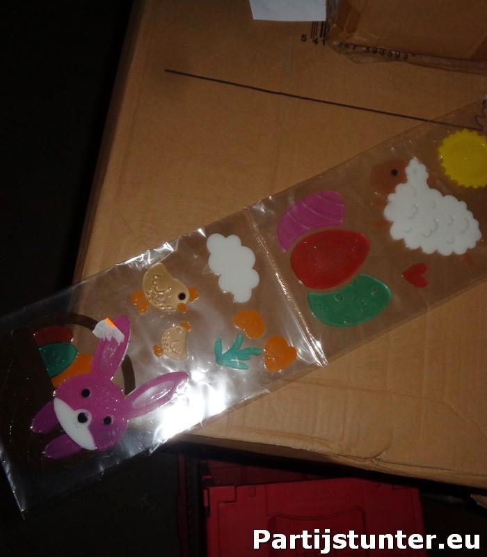 PARTIJ PASEN GEL RAAMSTICKERS, Diversen, Pasen, Nieuw, Ophalen of Verzenden