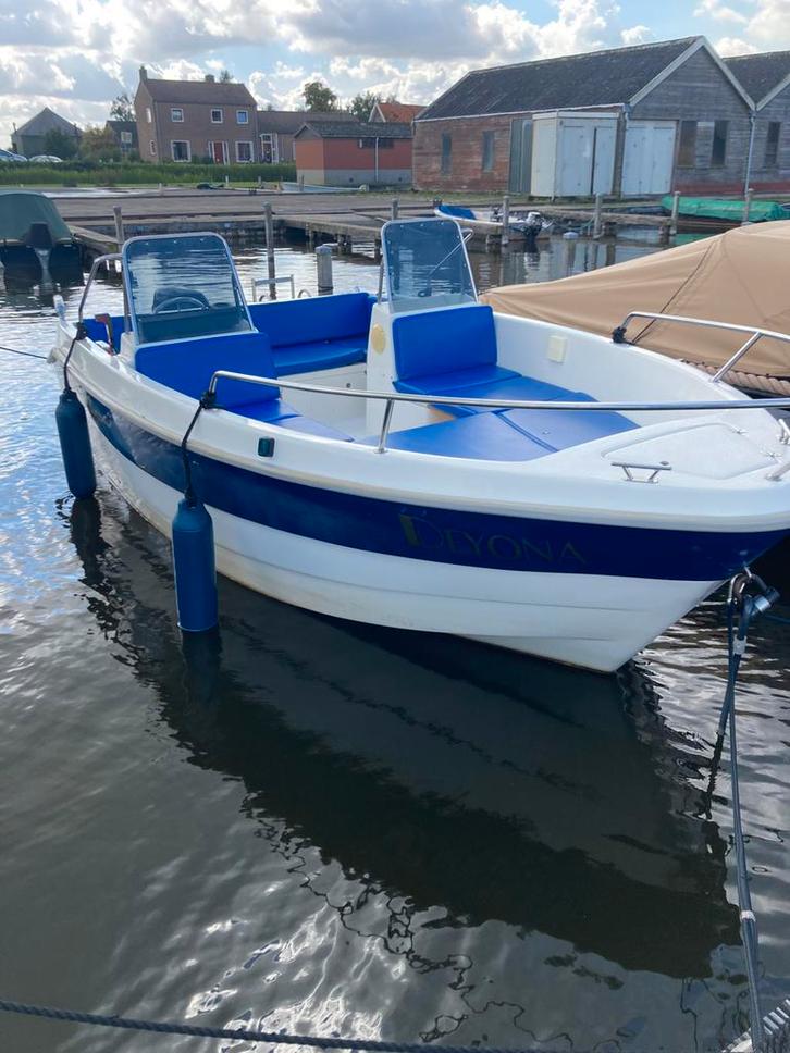 Topcraft 465 family, Watersport en Boten, Speedboten, Gebruikt, 3 tot 6 meter, Benzine, Minder dan 70 pk, Polyester, Buitenboordmotor