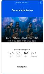 2 Tickets Guns N’ Roses staanplaatsen GA | 20 juni 2026, Twee personen, Juni