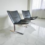 Kebe Mobler Denmark stel 1980’s Eagle fauteuils., Ophalen, Gebruikt, Twee, Zwart