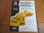 USA folder Case Terratrac shovel model 800 1959, Ophalen of Verzenden, Zo goed als nieuw, Overige merken, Case
