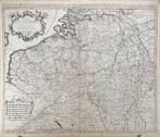 Kopergravure kaart zuidelijke Nederlanden Delisle 18e eeuw