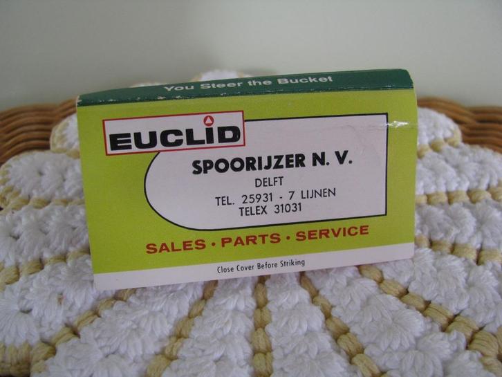 Eucdlid ( te relateren aan Spoorijzer ) - mapje lucifers, Verzamelen, Merken en Reclamevoorwerpen, Zo goed als nieuw, Gebruiksvoorwerp