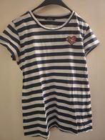 Wit/blauw gestreept t-shirt, Nikkie, maat 38, Maat 38/40 (M), Blauw, Ophalen of Verzenden, Zo goed als nieuw