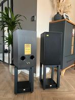 Wharfedale Linton 85 Heritage Speakers met Stands, Zo goed als nieuw, 120 watt of meer, Front, Rear of Stereo speakers, Ophalen
