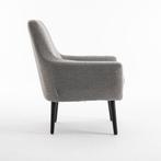 Adam fauteuil zwart stof teddy Steel | Webshop, Nieuw, Stof, Ophalen of Verzenden, 75 tot 100 cm