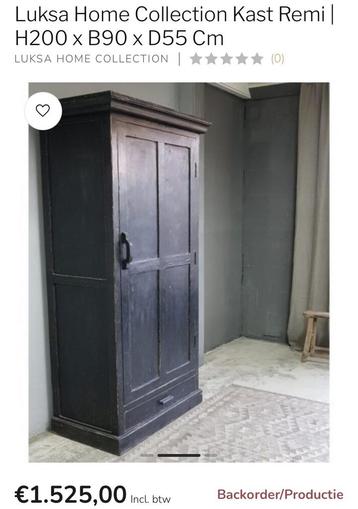 Kast Luksa Remi - Landelijke  kast / kasten stoer sober beschikbaar voor biedingen
