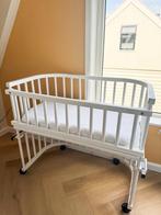 Witte houten Babybay co sleeper babybedje ledikant + matras, Kinderen en Baby's, Babywiegjes en Ledikanten, Ophalen, Gebruikt