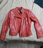 Goosecraft Biker 101 — Rood leren jack — maat L (valt M/L) —, Goosecraft, Maat 42/44 (L), Ophalen of Verzenden, Zo goed als nieuw