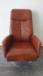 Lederen relaxstoel, Huis en Inrichting, Fauteuils, Ophalen, Gebruikt, 50 tot 75 cm, Leer