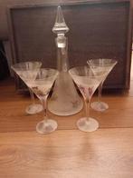Mooie wijnset - Karaf en glazen, Huis en Inrichting, Ophalen, Glas of Glazen, Effen, Glas