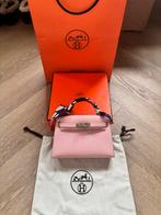 Hermes Mini Kelly Lichtroze met Sjaaltje, Sieraden, Tassen en Uiterlijk, Tassen | Damestassen, Ophalen of Verzenden, Zo goed als nieuw