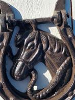 DEURKLOPPER / HOEFIJZER MET PAARDENHOOFD, Tuin en Terras, Tuinwanddecoratie, Huis en tuin decoratie Marie, Nieuw, Info@huisentuindecoratiemarie.nl