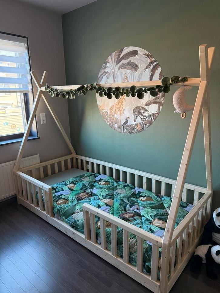 NIEUW bedhuis/tipibed kinderbed 90x200 meerdere opties, Kinderen en Baby's, Kinderkamer | Bedden, Nieuw, 180 cm of meer, 85 tot 100 cm