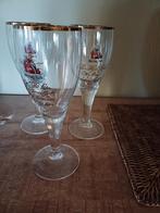 Hertog Jan bierglazen, vintage met oude spreuken., Ophalen of Verzenden, Zo goed als nieuw, Bierglas