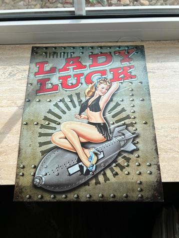 Lady Luck Metalen poster 