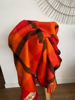 mooie  geblokte vintage wollen plaid/ deken/ picknickkleed, Huis en Inrichting, Woonaccessoires | Plaids en Woondekens, Ophalen of Verzenden