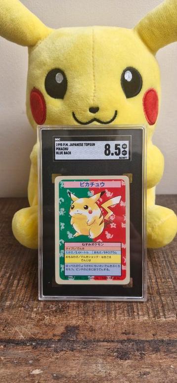 Zeldzame 1995 Topsun Pikachu Blue Back No Number Graded 8.5 beschikbaar voor biedingen