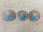 wo2 - Duitse zilveren munten - 2 Reichsmark 1937, '38 en '39, Setje, Zilver, Duitsland, Ophalen of Verzenden